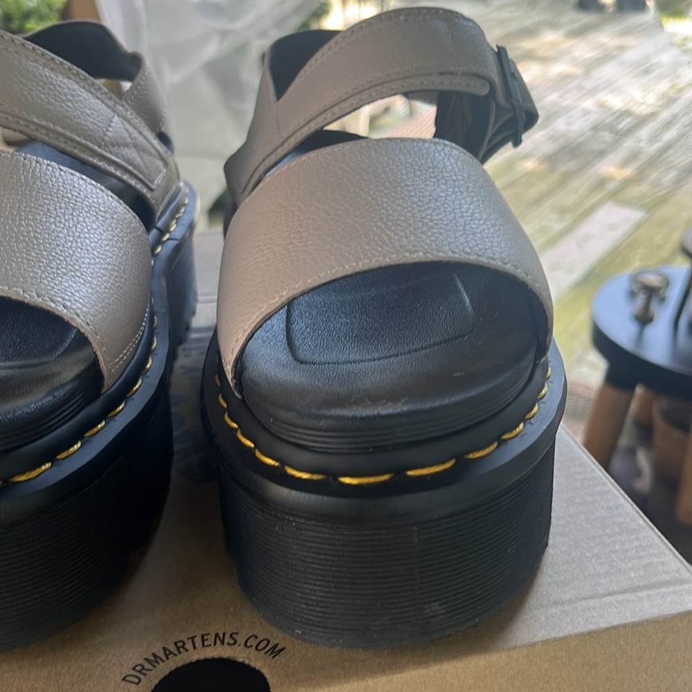 Dr. Martens Black and Cream Sandals - Picture 10 of 13